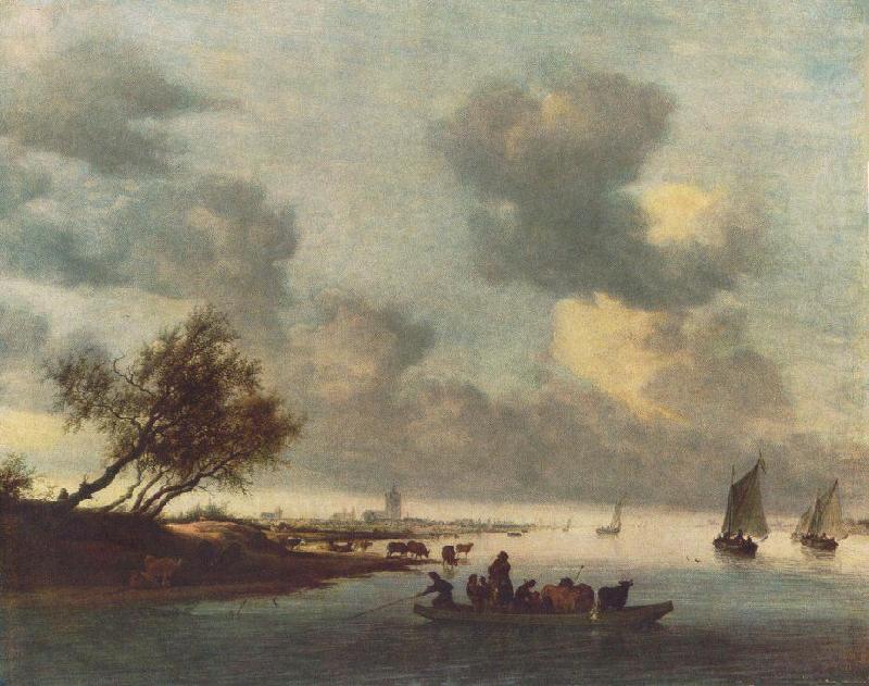 RUYSDAEL, Salomon van A Ferry Boat near Arnheim sg china oil painting image